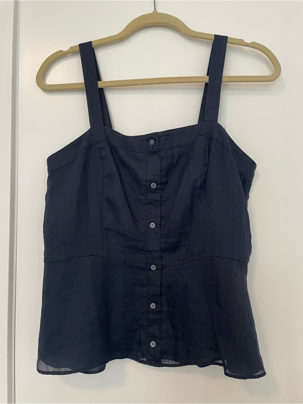 Banana Republic ramie top navy size M